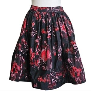 Alice + Olivia Pia Pouf Floral Embroidered Taffeta Skirt NWT Black Multi